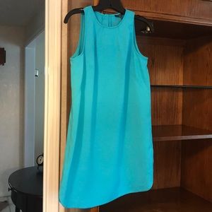 Turquoise sleeveless loose Ann Taylor dress-NEW